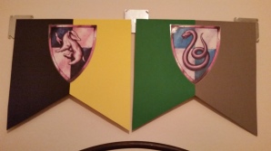 Hufflepuff and Slytherin Banners