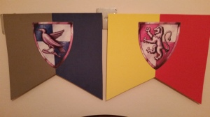 Ravenclaw and Gryffindor Banners